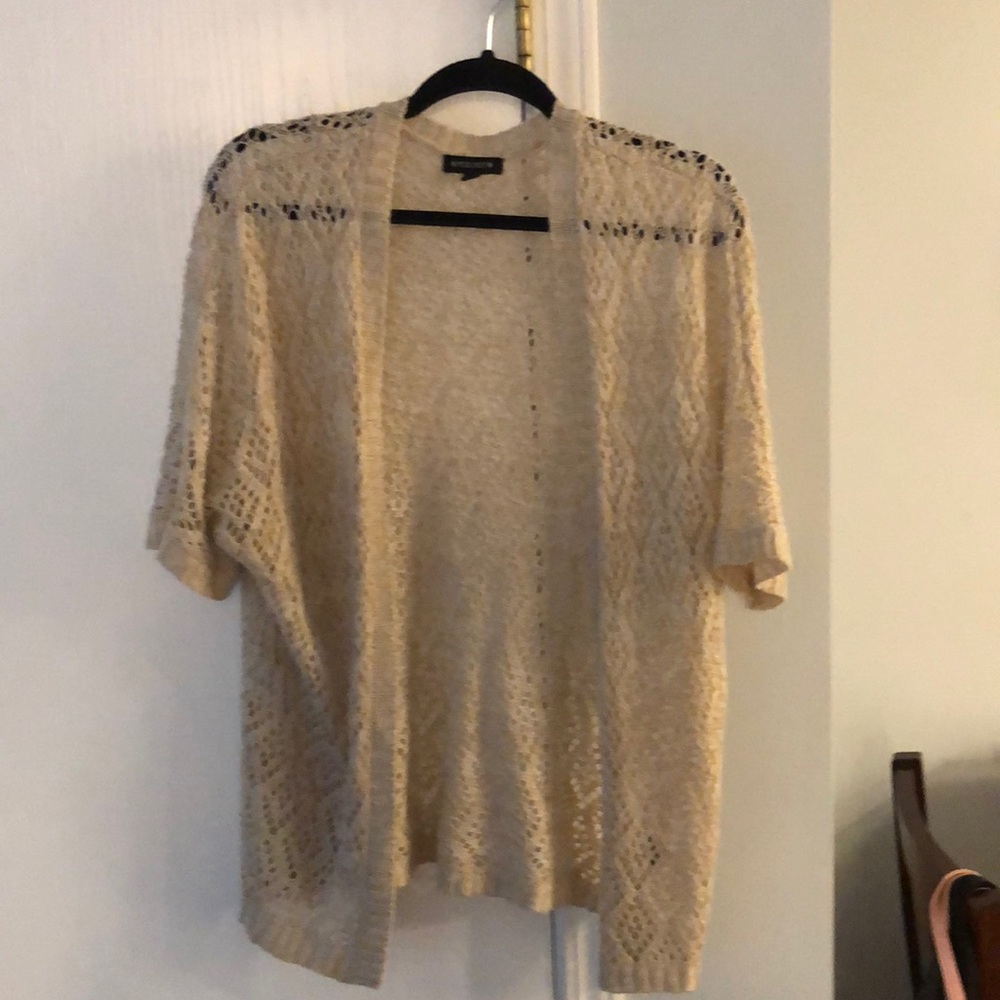 Open Front Short Sleeve Cardigan